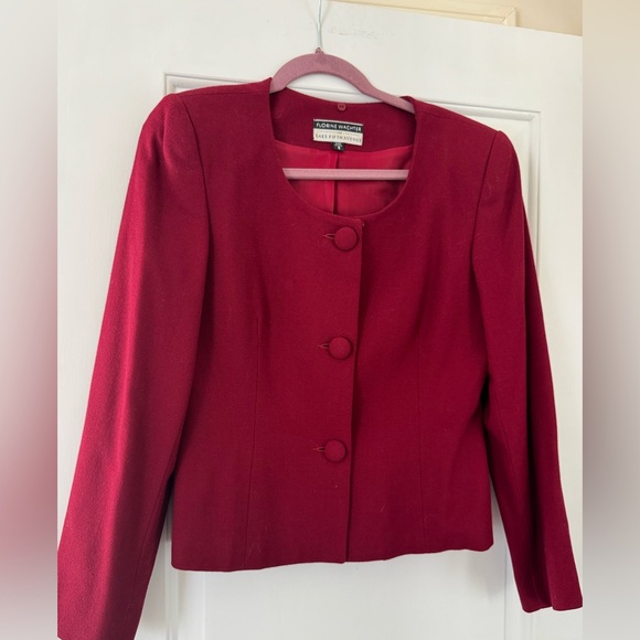 🍁Saks Fifth Avenue Elegant Red Women's Jacket - Picture 1 of 7